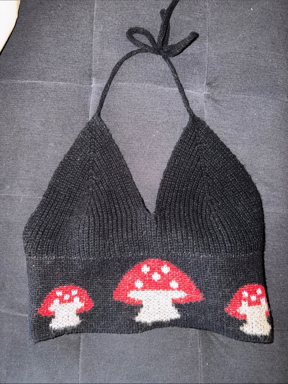 🍄 Small Mushroom Print Halter Top 🍄